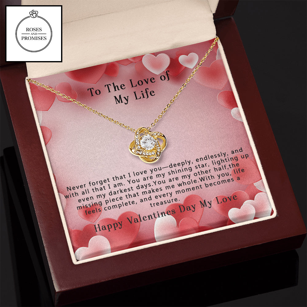 To The Love of My Life Knot Love Necklace