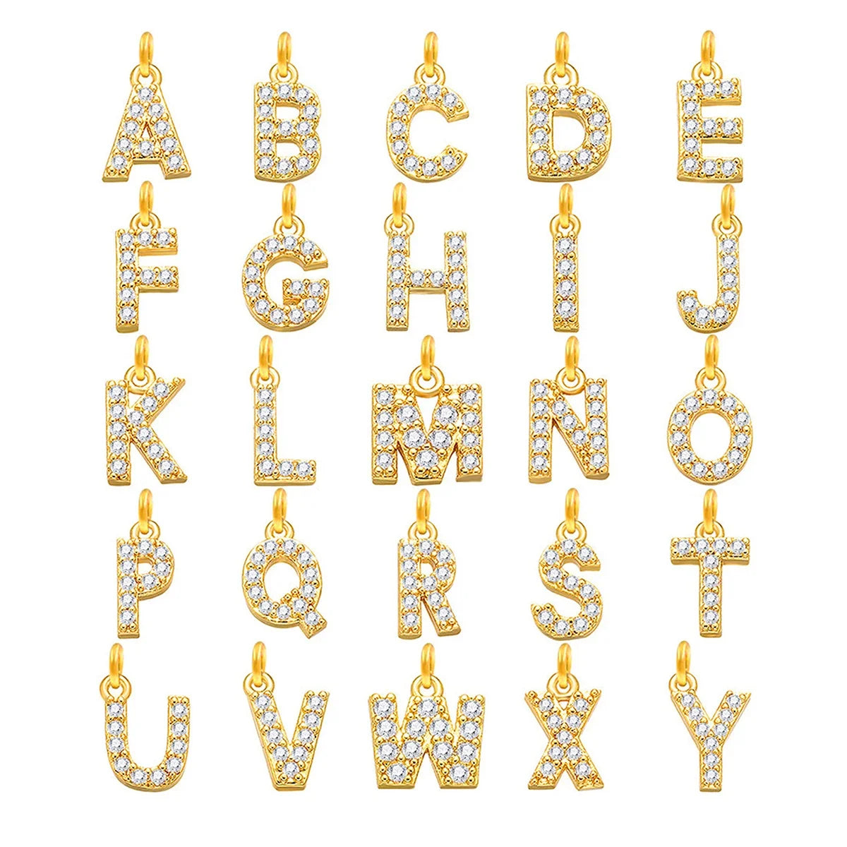 Personalized Initial Necklace A-Z Letter Charms Pendant