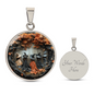 Halloween Witches Round Pendant Necklace