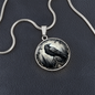 Crow Round Pendant Necklace