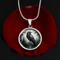 Crow Round Pendant Necklace