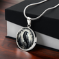 Crow Round Pendant Necklace