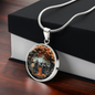 Halloween Witches Round Pendant Necklace