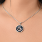 Cat and the Moon Round Pendant Necklace