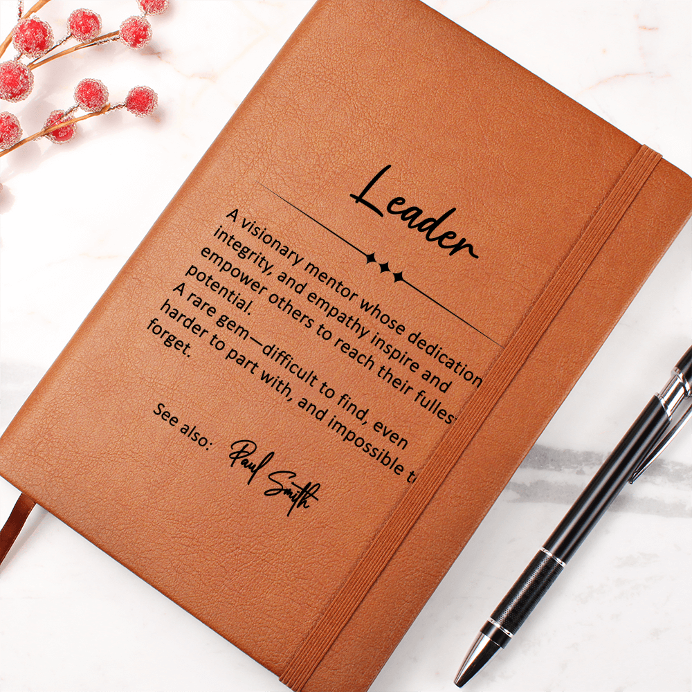 Personalized Leader Journal , Custom Journal Gift, Gift for a team leader, Gifts for Leadership, Leadership Team Gift