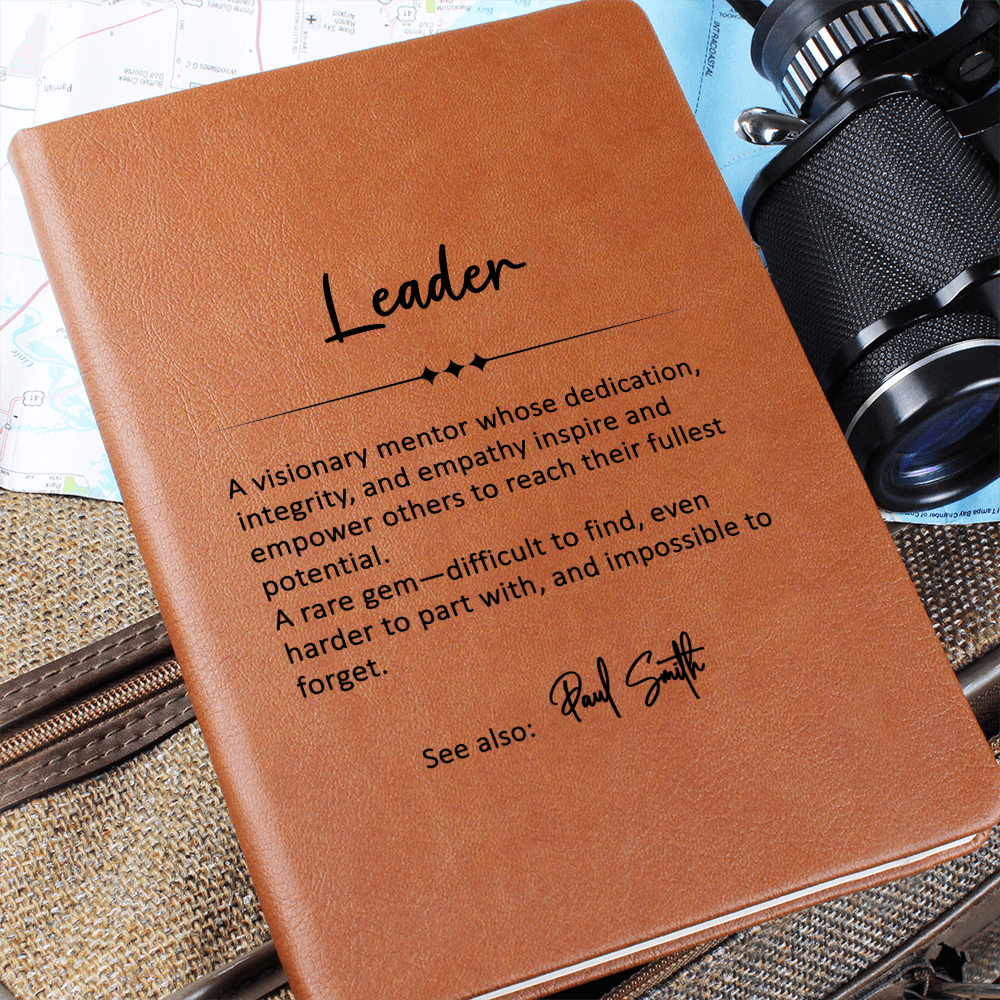 Personalized Leader Journal , Custom Journal Gift, Gift for a team leader, Gifts for Leadership, Leadership Team Gift