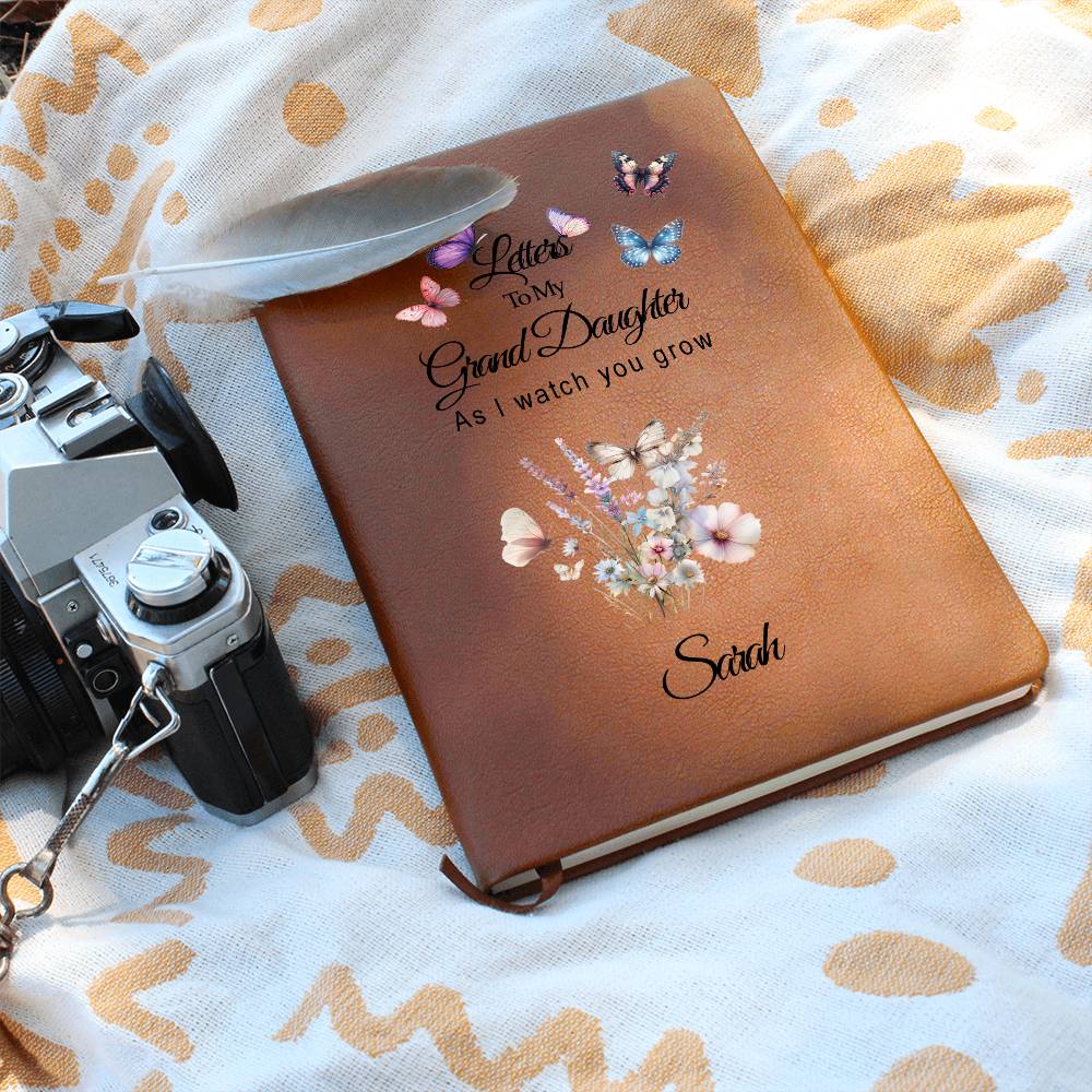To My Granddaughter Personalized Leather Journal, Granddaughter gifts from Grandma, Unique Christmas gift for granddaughter| Gift from Nana