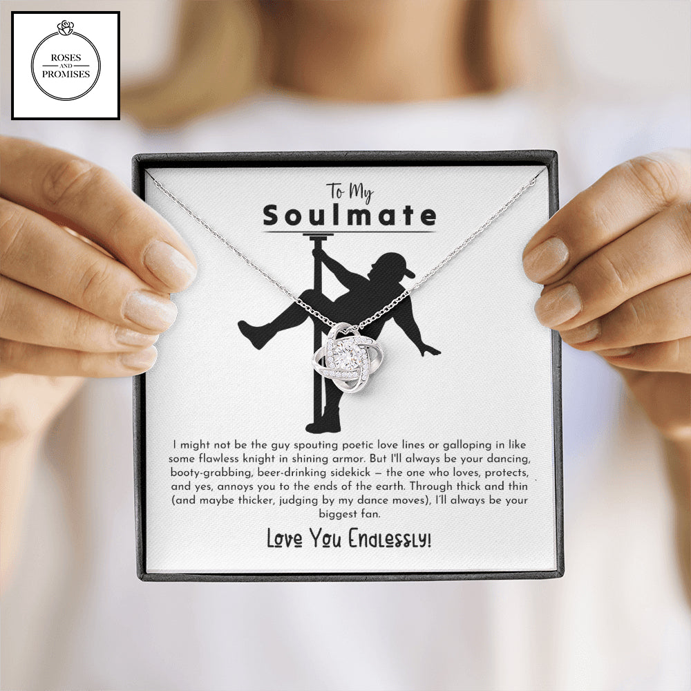 To My Soulmate Love Knot Necklace