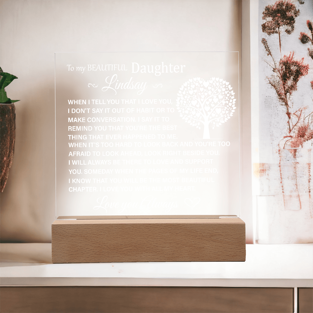 To My Beautiful Daughter Lindsay