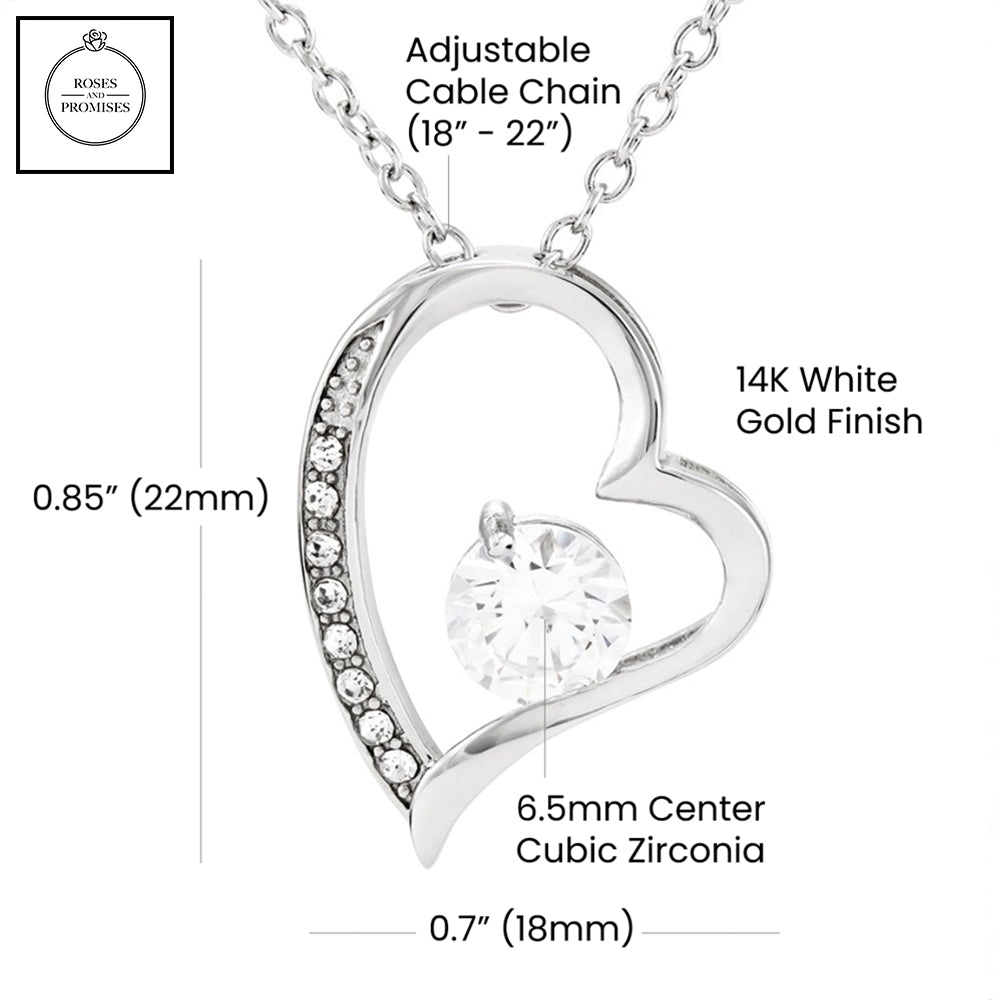 To My Beautiful Daughter Forever Love Necklace