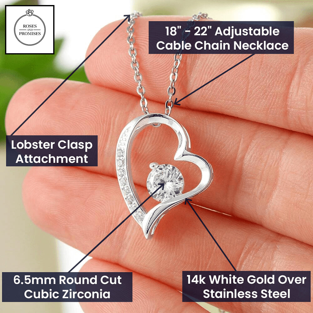 To My Beautiful Daughter Forever Love Necklace