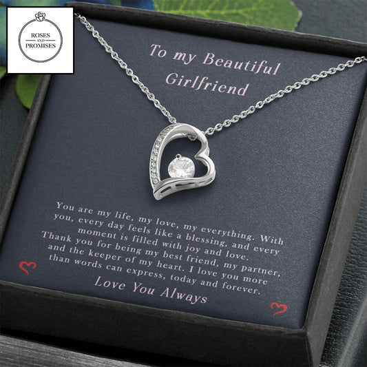 To My Beautiful Girlfriend Forever Love Necklace