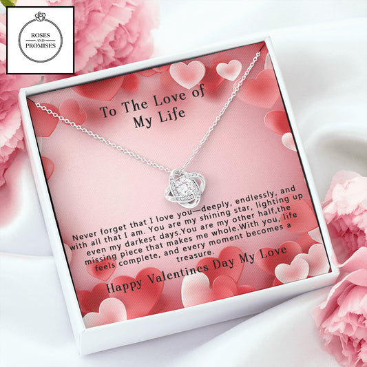 To The Love of My Life Knot Love Necklace