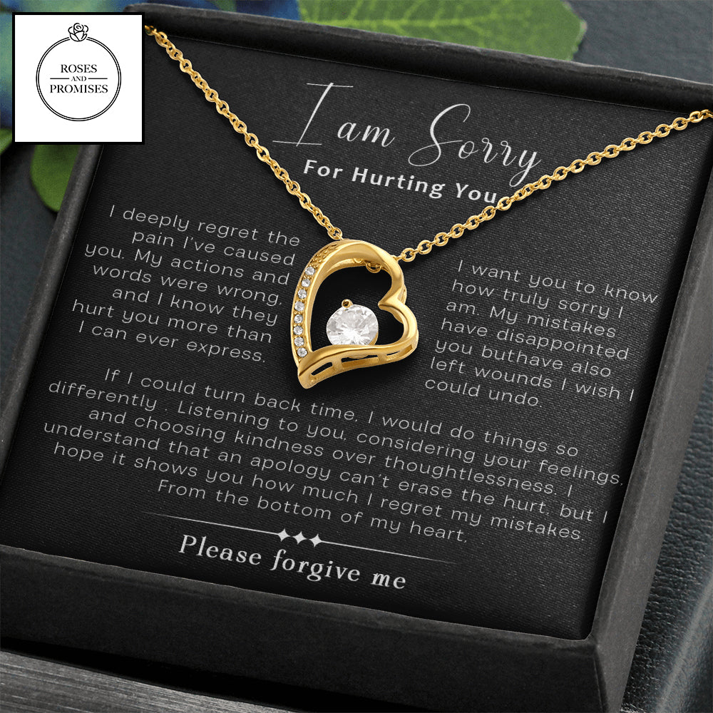 I am Sorry for Hurting You Forever Love Necklace, Apology Gift Necklace For Her, Gift for Girlfriend, Gift for Wife, Gift for Friend, Forgive Necklace