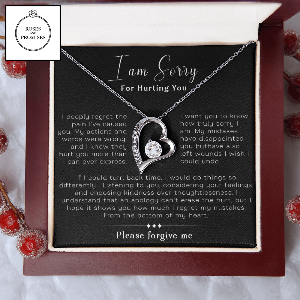 I am Sorry for Hurting You Forever Love Necklace, Apology Gift Necklace For Her, Gift for Girlfriend, Gift for Wife, Gift for Friend, Forgive Necklace