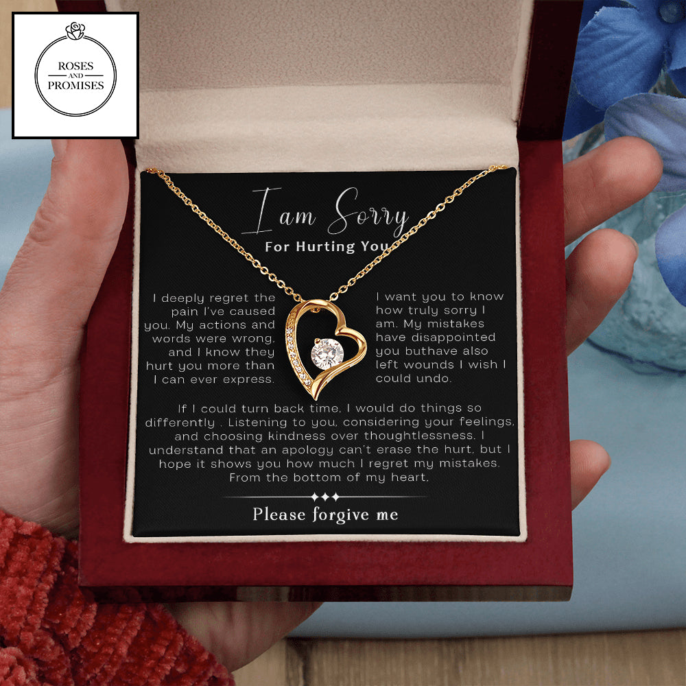 I am Sorry for Hurting You Forever Love Necklace, Apology Gift Necklace For Her, Gift for Girlfriend, Gift for Wife, Gift for Friend, Forgive Necklace