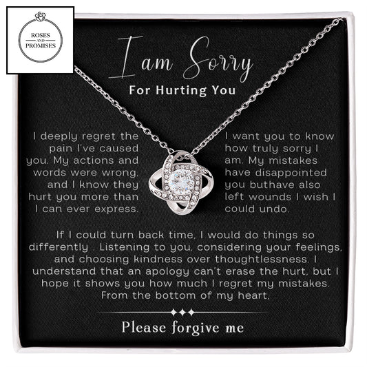 I am Sorry for Hurting You Love Knot  Necklace, Apology Gift Necklace For Her, Gift for Girlfriend, Gift for Wife, Gift for Friend