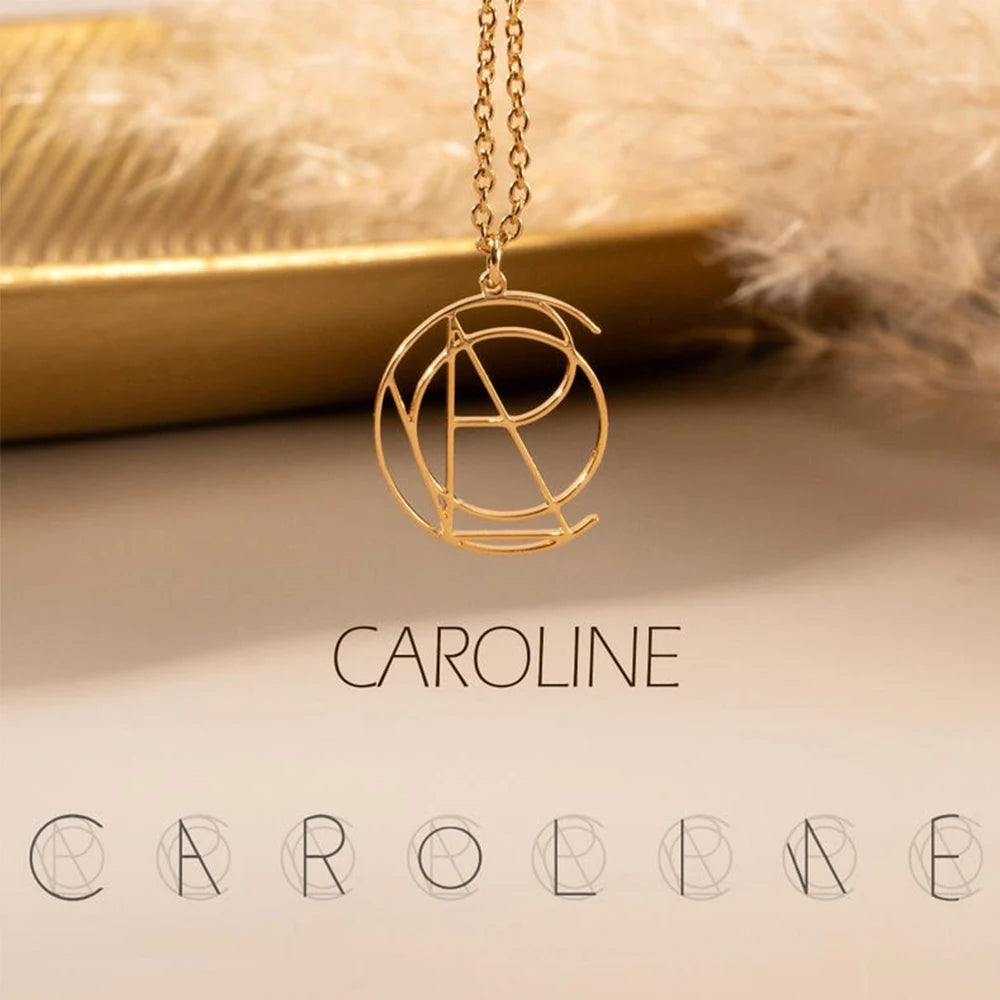 Custom Name Logo Necklace – Personalized Stainless Steel Pendant