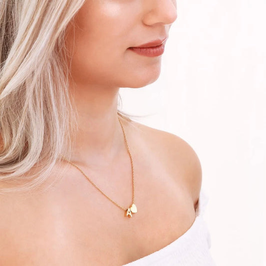 Personalised Initial Necklace with Heart