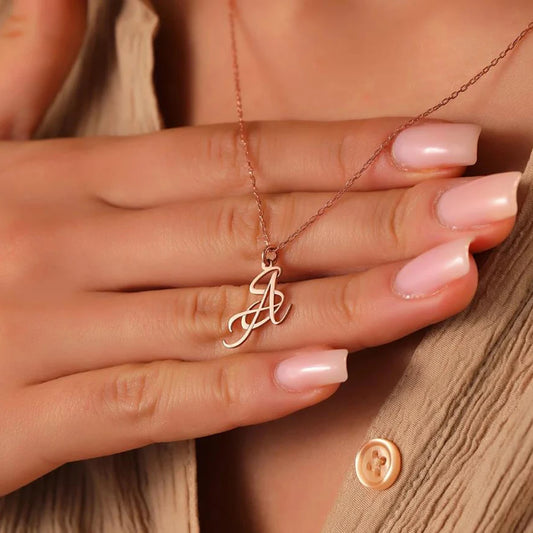 Custom Two Letter Necklace – Double Initial Pendant Gift for Her