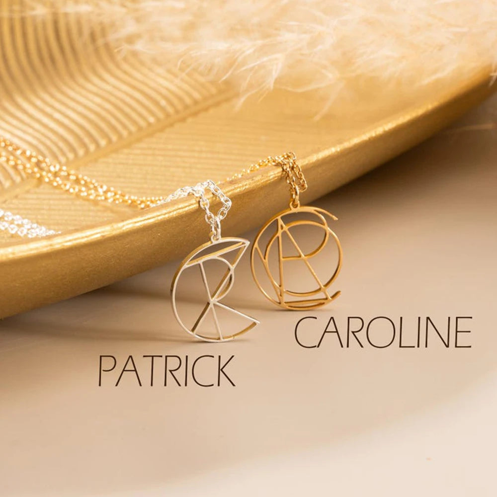 Custom Name Logo Necklace – Personalized Stainless Steel Pendant