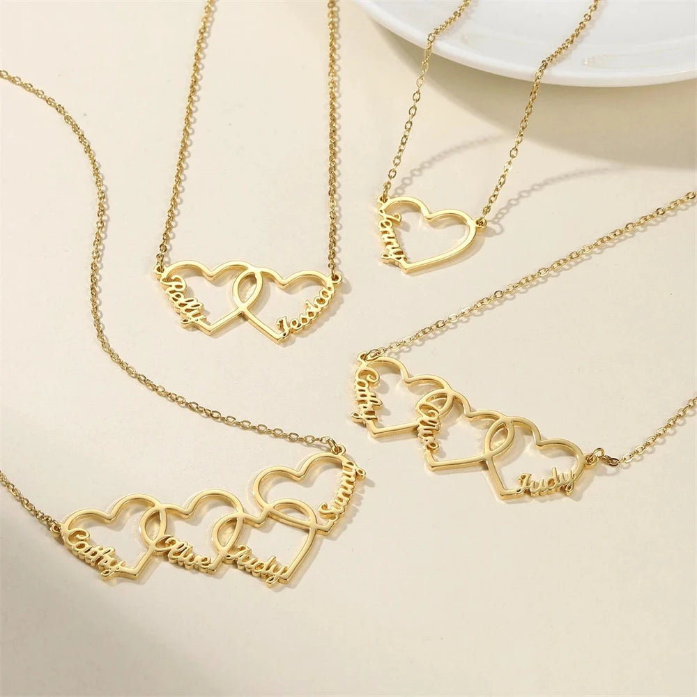 Customized Name Heart Pendant Necklace
