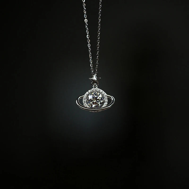 925 Sterling Silver Planet Necklace – Dainty Handmade Celestial Jewelry