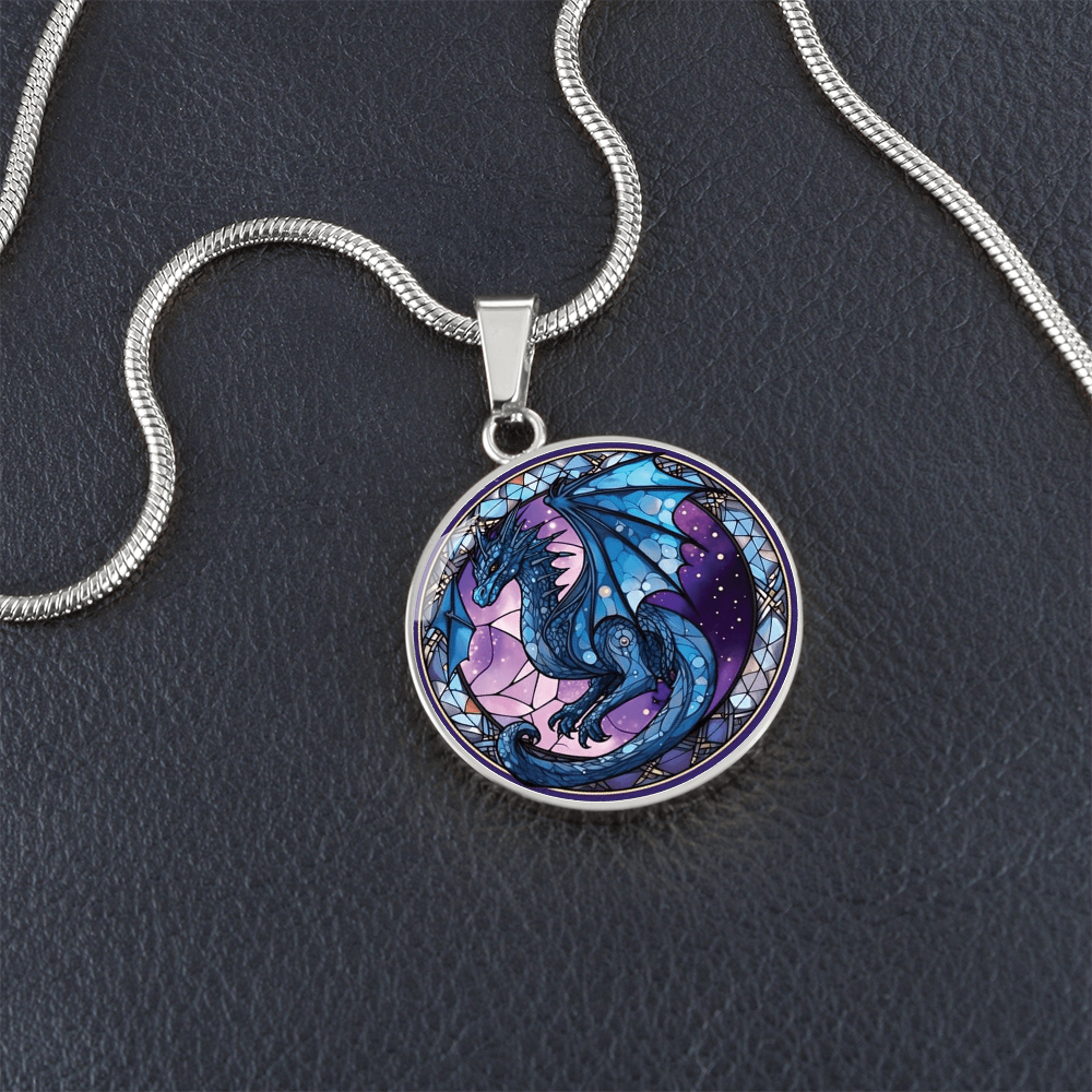 Year of The Dragon Round Pendant Necklace