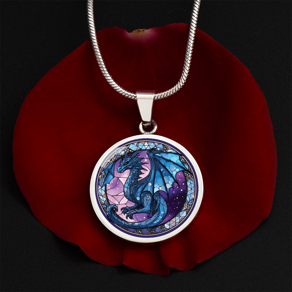 Year of The Dragon Round Pendant Necklace