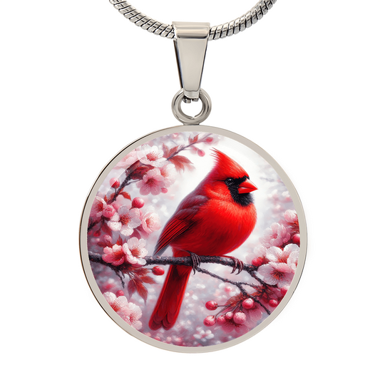 Cardinal Necklace and Pendant Gift, Personalized Jewelry, Personalized Cardinal Necklace, Gift for Bird Lover, Christmas Gift