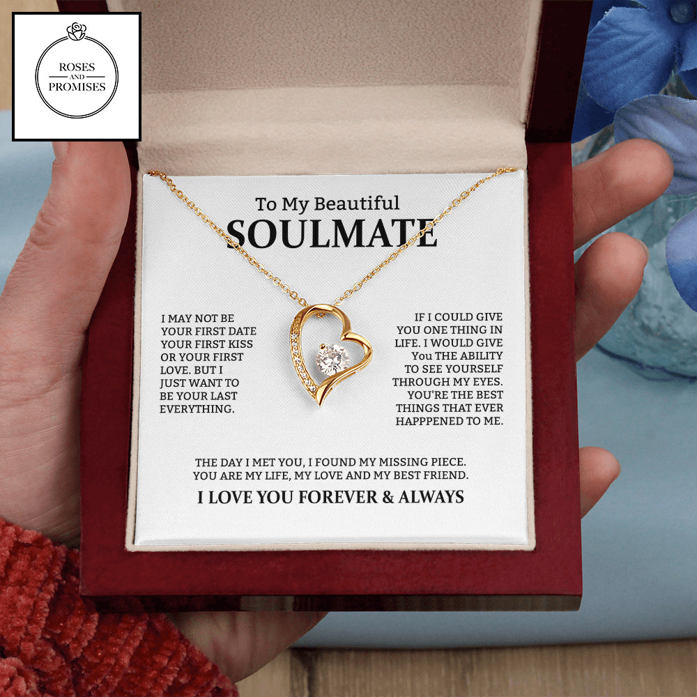 To My Beautiful Soulmate Forever Love Necklace, Gifts for Wife, Gifts for Girlfriend, Anniversary Gift, Birthday Gifts