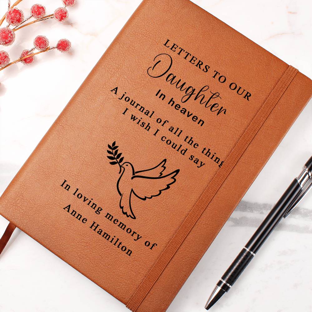 Daughter in heaven Grief Journal, Letters to our daughter in heaven, loss of child gift, miscarriage gift, baby loss,pregnancy loss gift