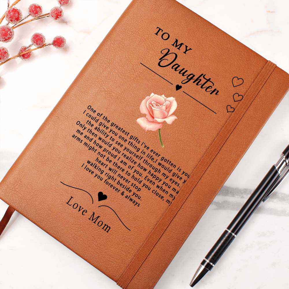 To My Daughter Personalized Journal, Custom Journal, Gift for Daughter, Gift From Mom, Gift from Dad, Birthday Gift for Daughter