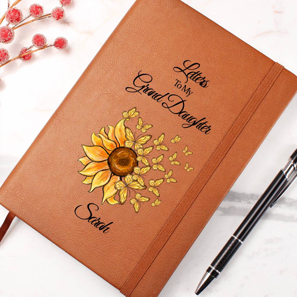 To My Granddaughter Personalized Leather Journal, Granddaughter gifts from Grandma, Unique Christmas gift for granddaughter| Gift from Nana
