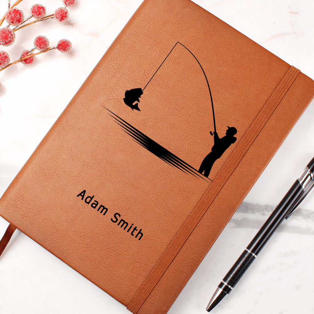 Personalized Fishing Journal, Custom Name Fishing Journal, Gift for Husband, Gift for Brother, Fishing Lover Gift,  Fisherman Gift, Birthday Gift for Fisherman