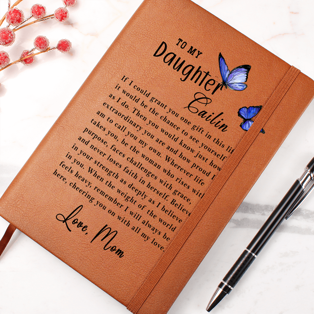 To My Daughter Personalized Journal, Custom Name Journal,  Gift for Daughter, Daughter Birthday Gift, Keepsake Journal, Gift from dad