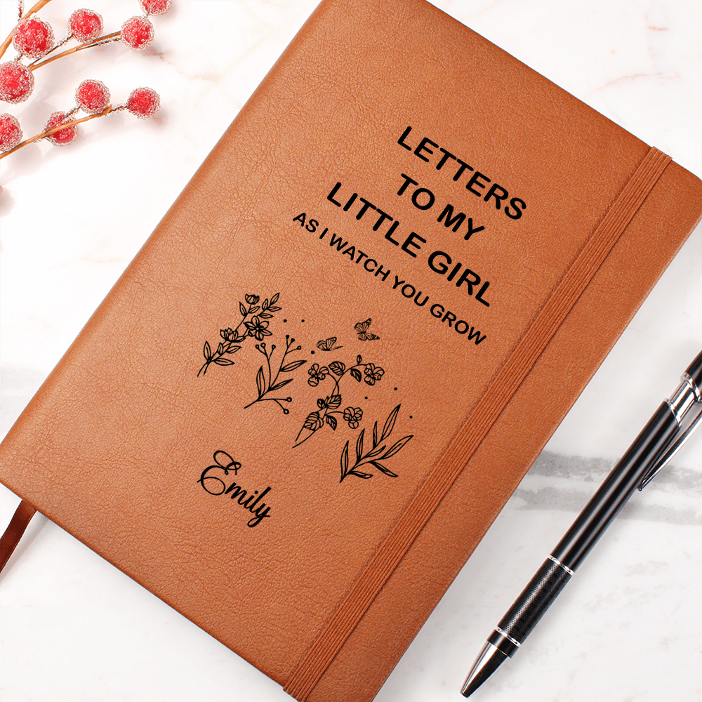 Letters To My Little  Girl Journal- Personalized Message Journal from Mom, Personalized Gift for Granddaughter Journal, Custom Journal