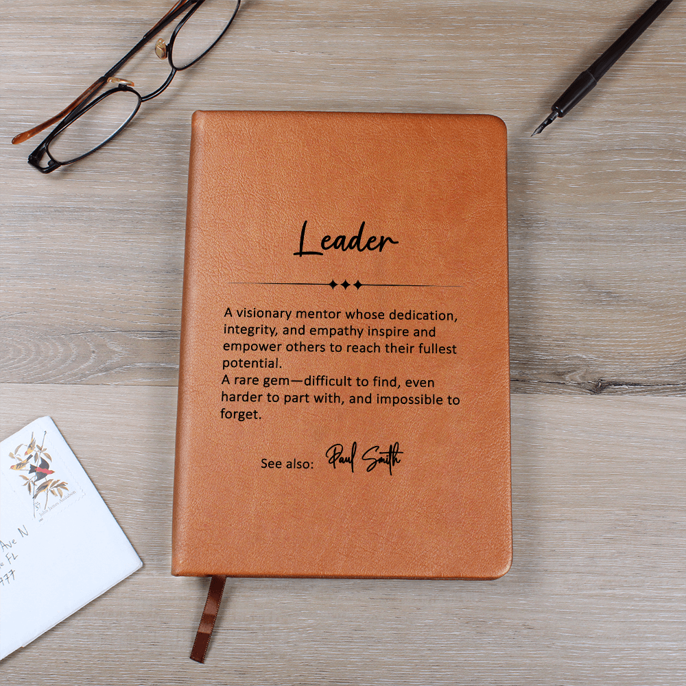 Personalized Leader Journal , Custom Journal Gift, Gift for a team leader, Gifts for Leadership, Leadership Team Gift