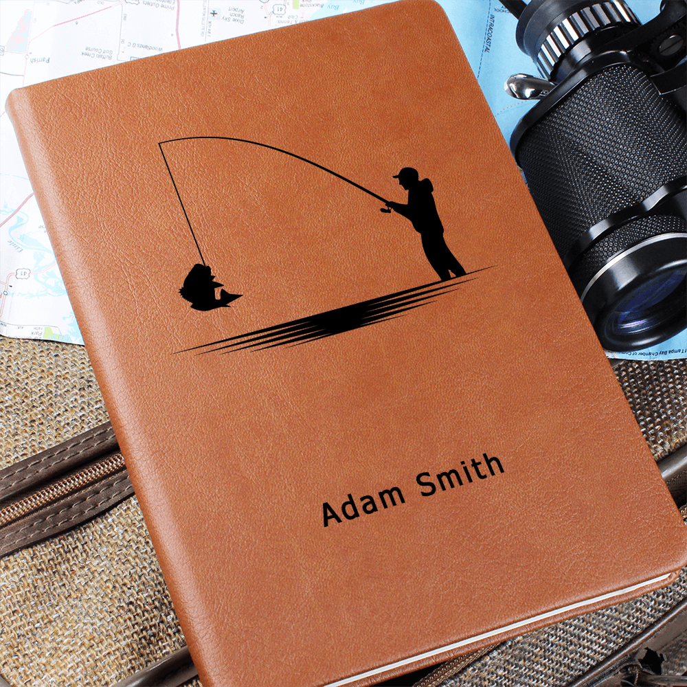 Personalized Fishing Journal, Custom Name Fishing Journal, Gift for Husband, Gift for Brother, Fishing Lover Gift,  Fisherman Gift, Birthday Gift for Fisherman