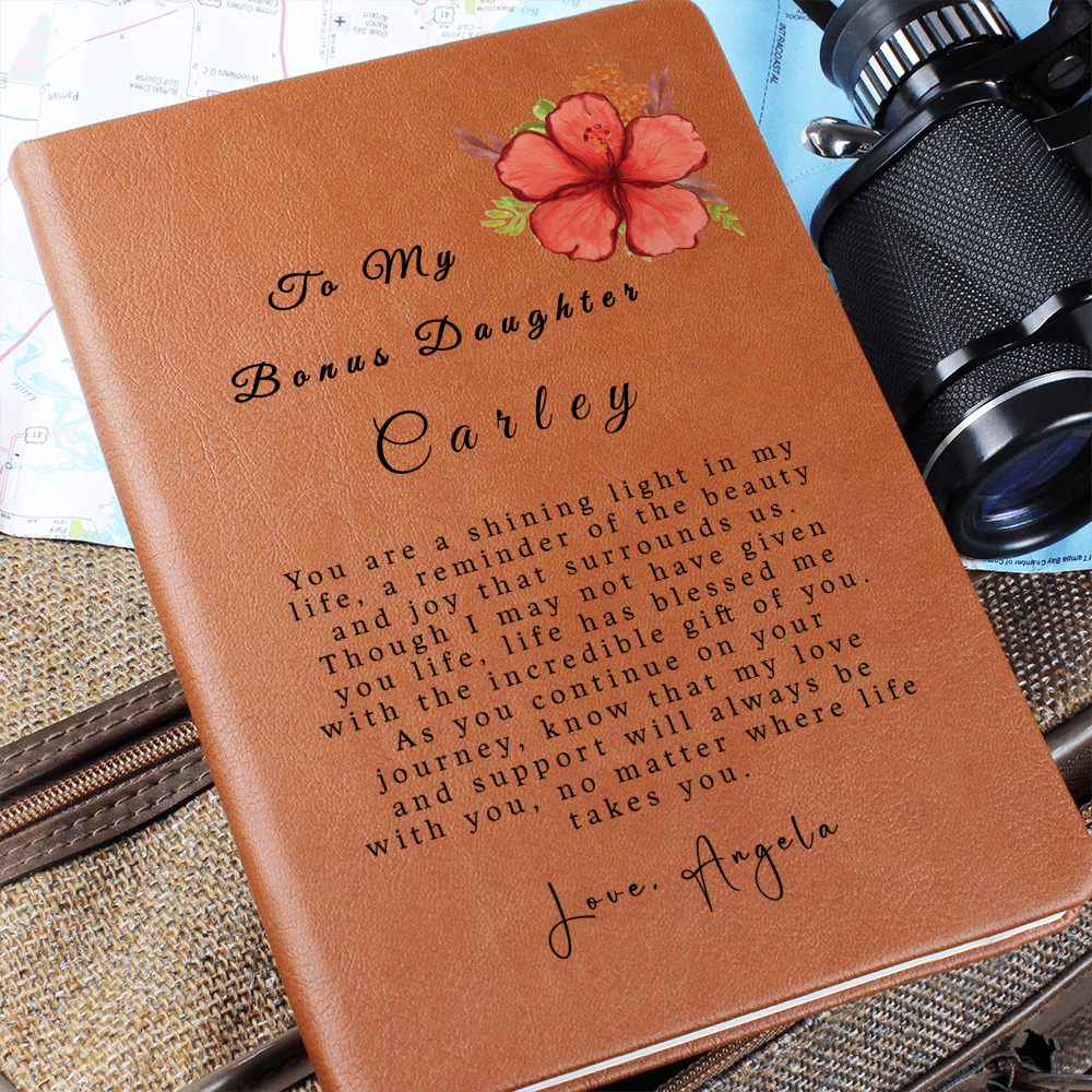 Journal to Bonus Daughter, Personalized Daughter Journals, Bonus Daughter Journal