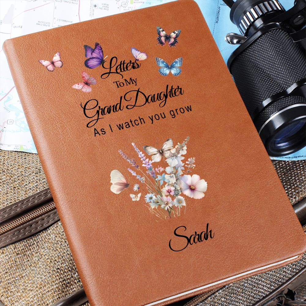 To My Granddaughter Personalized Leather Journal, Granddaughter gifts from Grandma, Unique Christmas gift for granddaughter| Gift from Nana