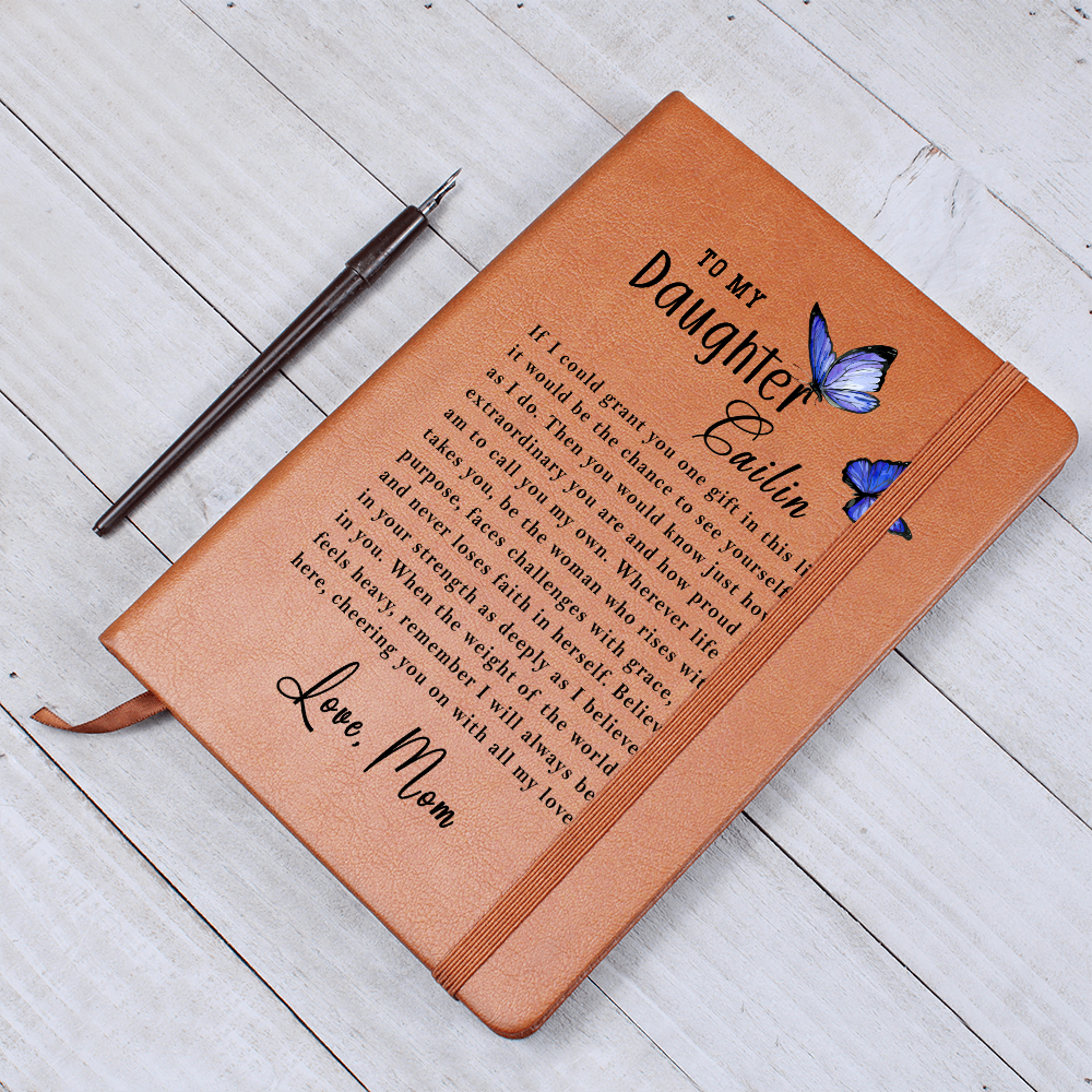 To My Daughter Personalized Journal, Custom Name Journal,  Gift for Daughter, Daughter Birthday Gift, Keepsake Journal, Gift from dad
