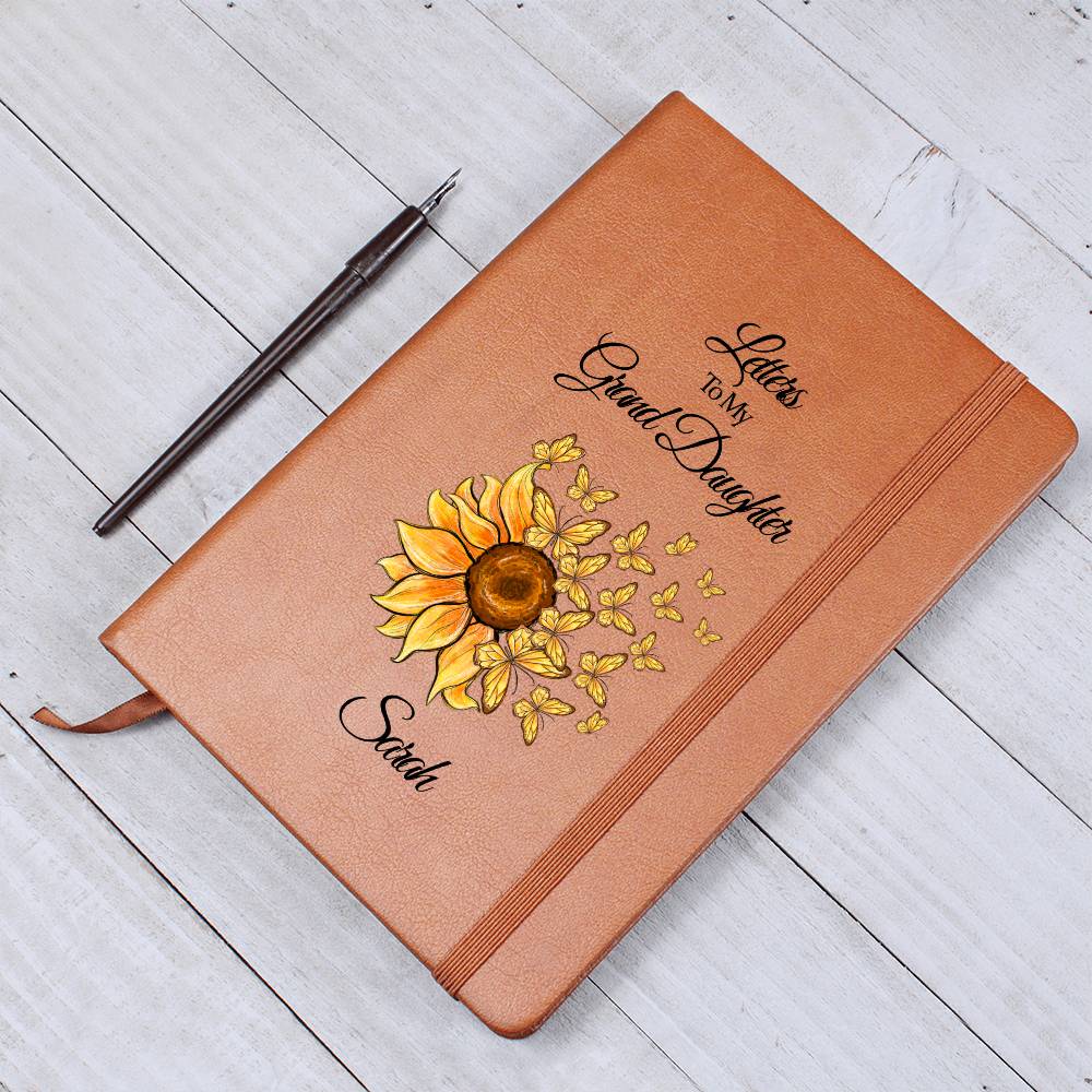 To My Granddaughter Personalized Leather Journal, Granddaughter gifts from Grandma, Unique Christmas gift for granddaughter| Gift from Nana