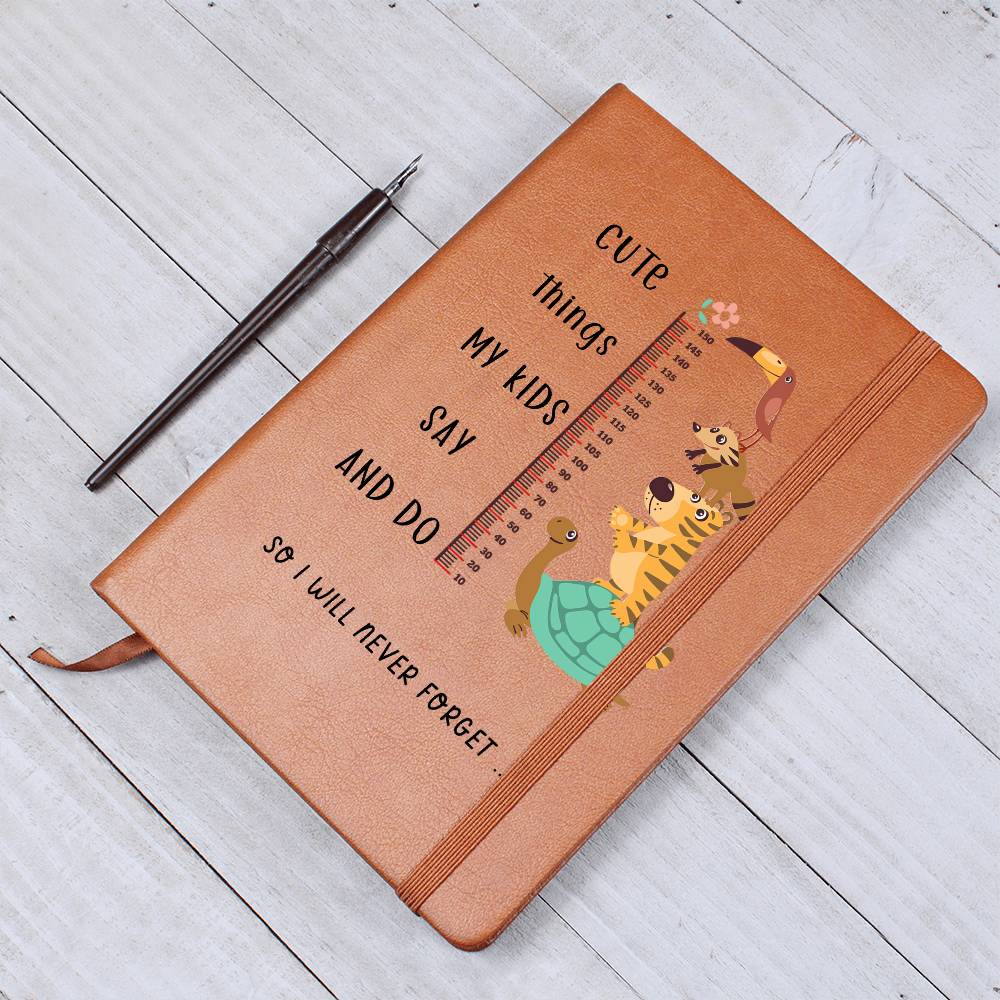 Cute Things My kids Say and Do Keepsake leather Journal for mom,  Letters to my Kids, Mom Journal Gift, Kids memory Book, As I watch you grow