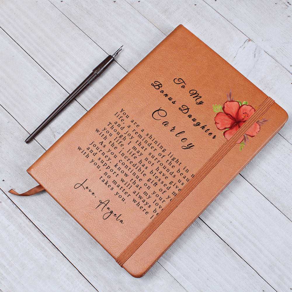 Journal to Bonus Daughter, Personalized Daughter Journals, Bonus Daughter Journal