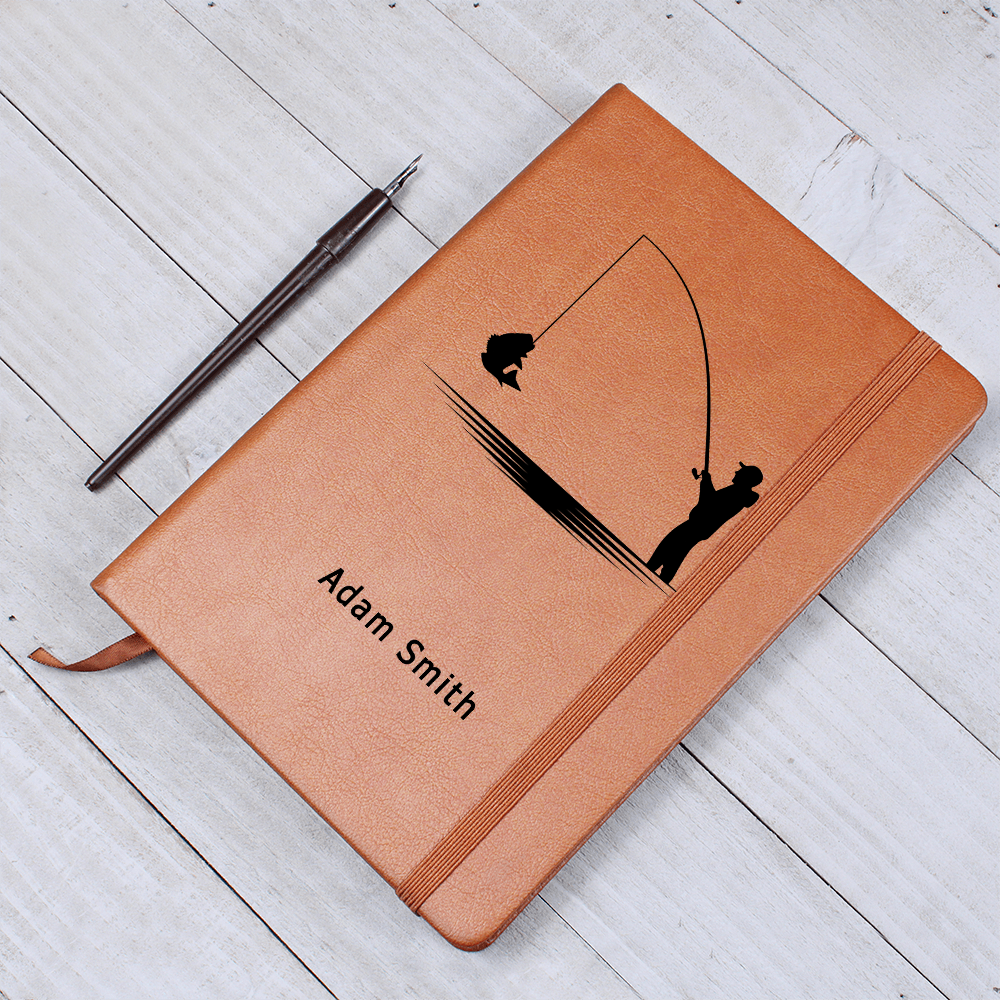 Personalized Fishing Journal, Custom Name Fishing Journal, Gift for Husband, Gift for Brother, Fishing Lover Gift,  Fisherman Gift, Birthday Gift for Fisherman