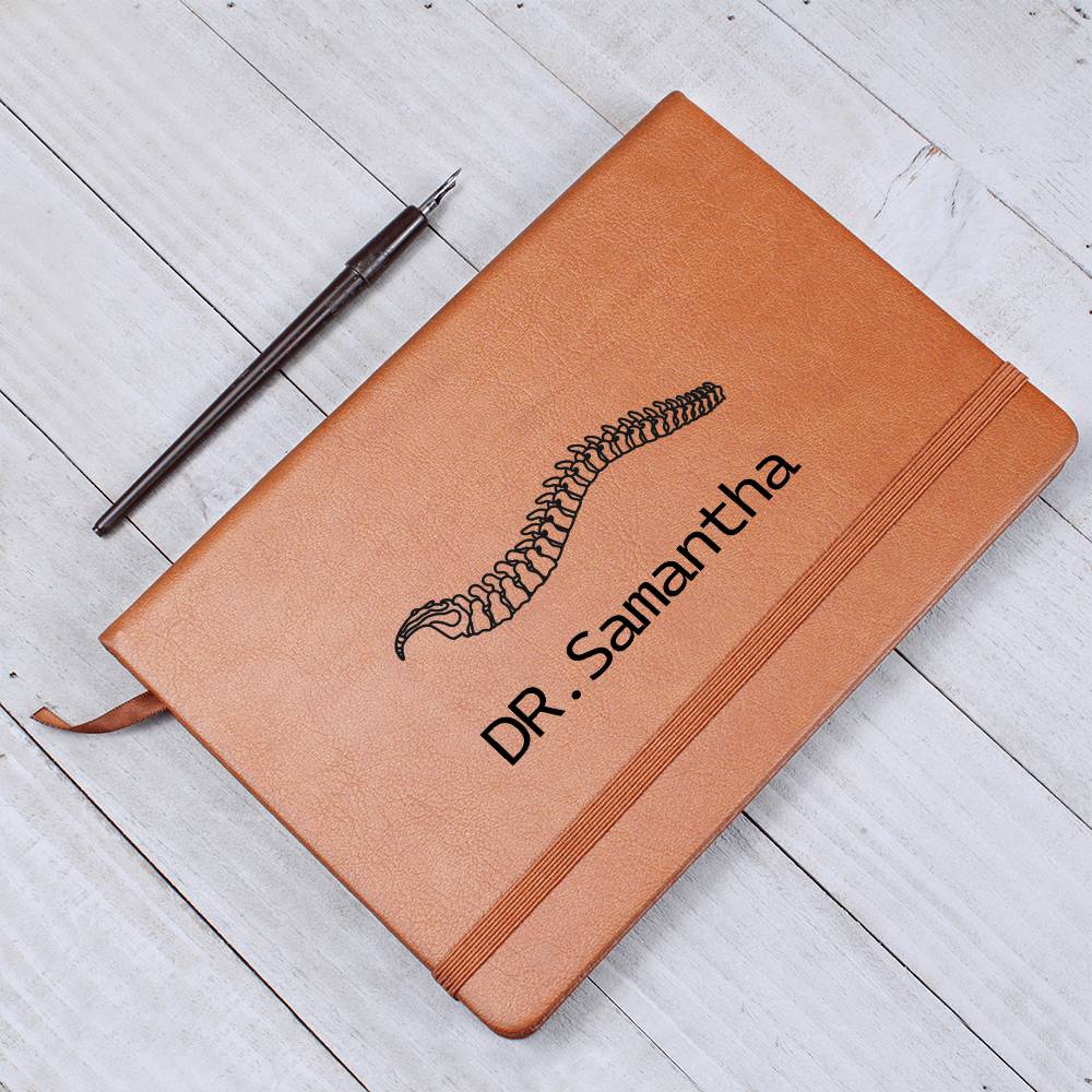 Personalized Chiropractor Leather Journal | Custom name Journal | Gift for Chiropractor | Chiropractic Student Gift | Christmas Chiropractor Gift