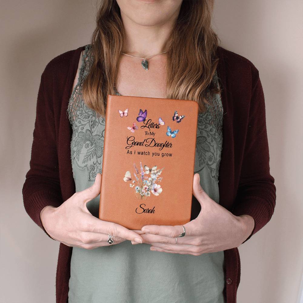 To My Granddaughter Personalized Leather Journal, Granddaughter gifts from Grandma, Unique Christmas gift for granddaughter| Gift from Nana