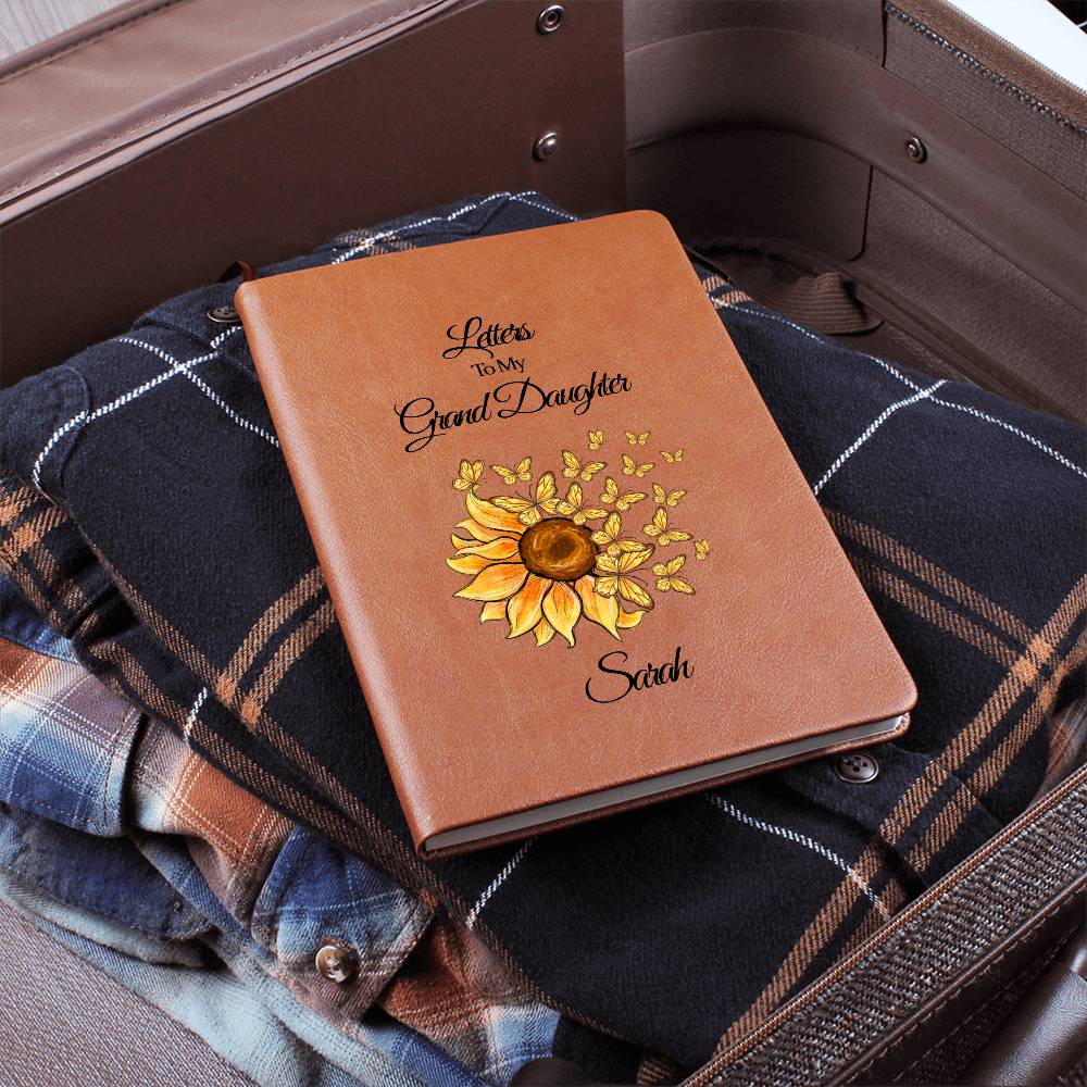 To My Granddaughter Personalized Leather Journal, Granddaughter gifts from Grandma, Unique Christmas gift for granddaughter| Gift from Nana