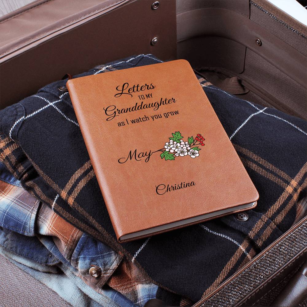 To My Granddaughter Personalized Butterfly Leather Journal, Granddaughter gifts from Grandma, Unique Christmas gift for granddaughter